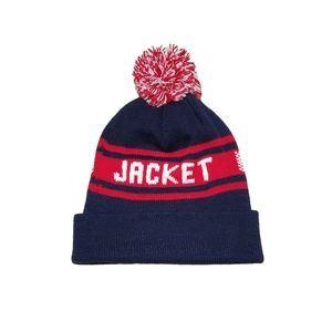 Old School Homage Columbus Blue Jackets Jacket Backers Winter Hat